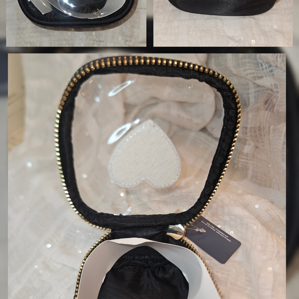 Elegant Black and Gold Women's Accessory Case